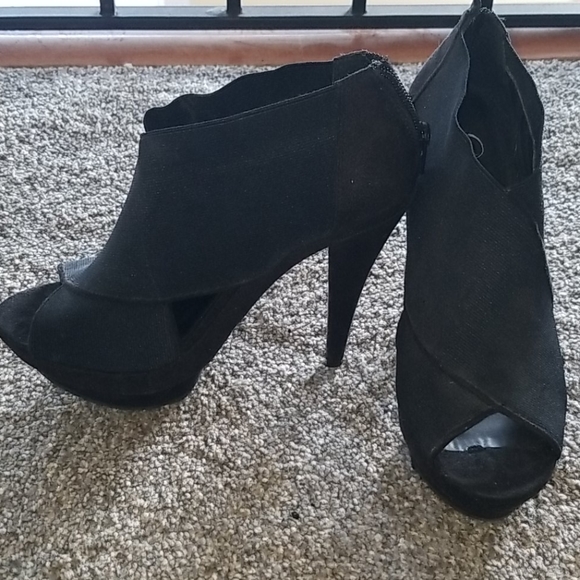 Jessica Simpson Ankle Bootie Peep Toe Platform - Picture 1 of 4